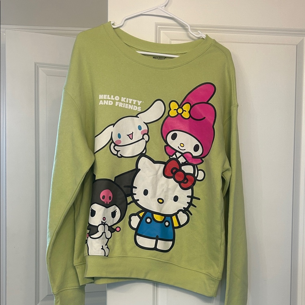 Hello Kitty Green Crew Neck Sweater